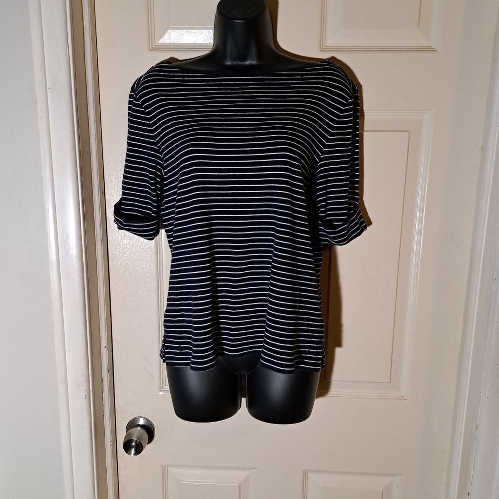 Lauren Ralph Lauren striped blouse size XL